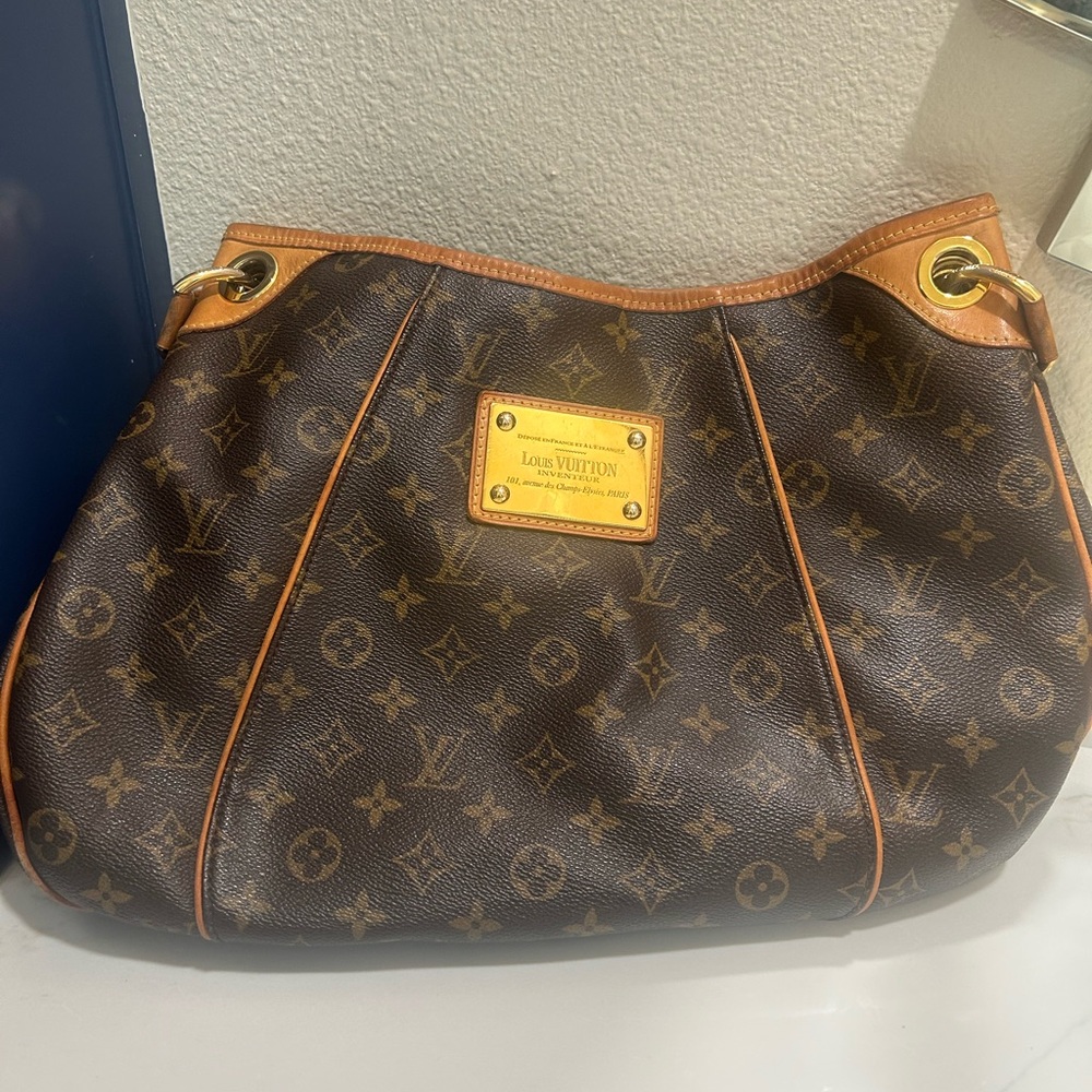 Louis Vuitton Brown and Tan Monogram Hobo Bag